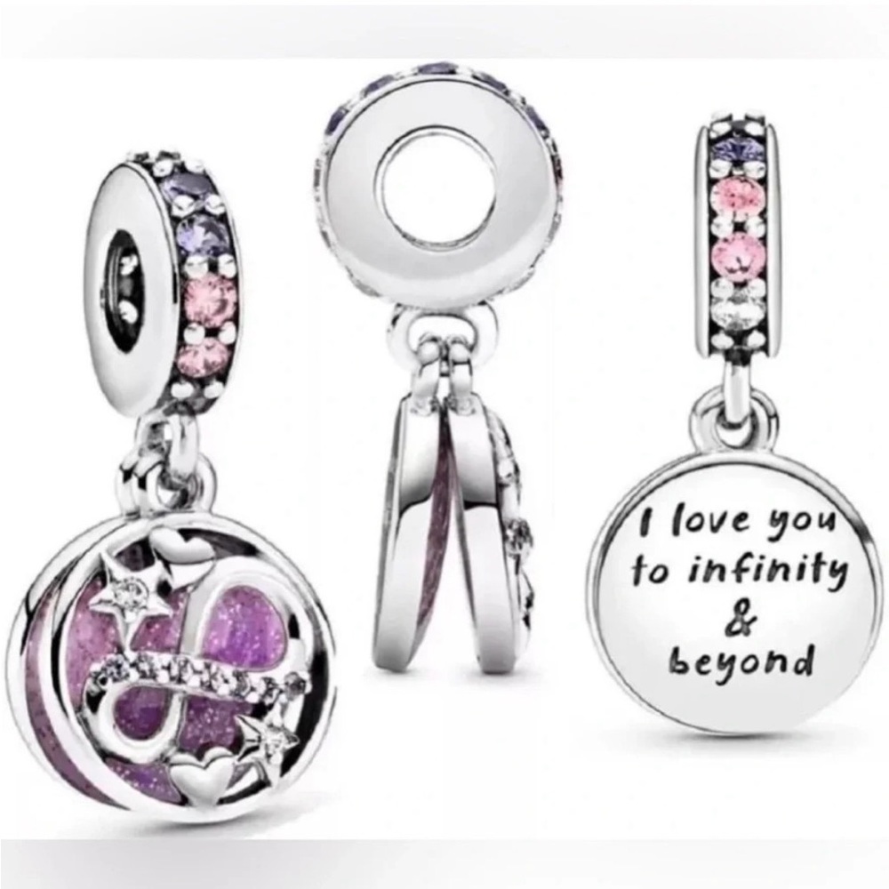 Pandora Glittering Infinity Hearts & Stars Dangle Charm